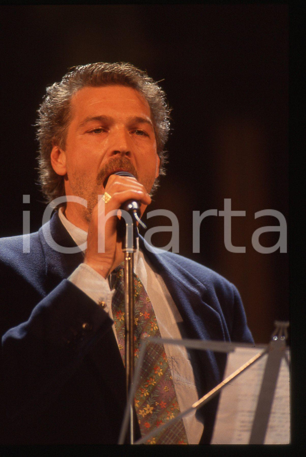 35mm vintage slide* 1993 SANREMO Gala UNICEF Stefano TACCONI durante le prove 4