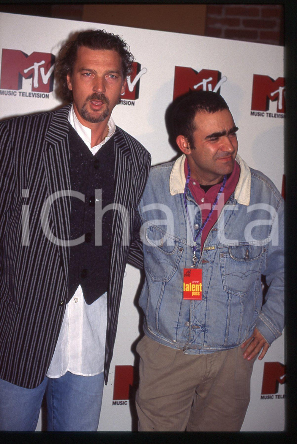 35mm vintage slide* 1995 ca MILANO - Stefano TACCONI con ELIO Stefano BELISARI 3