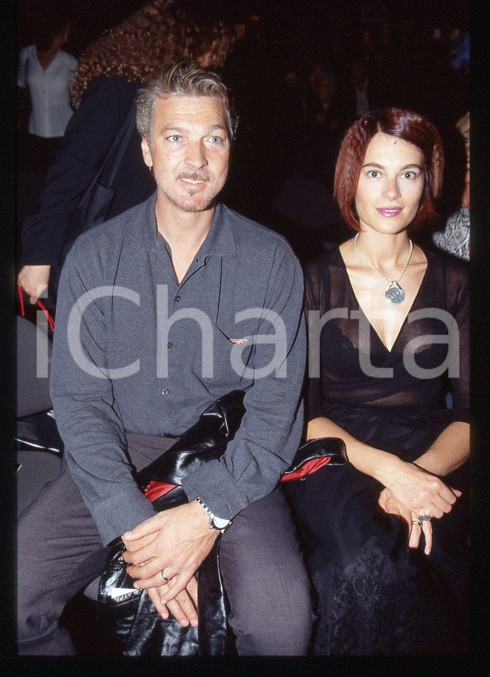 35mm vintage slide* 1999 MILANO Stefano TACCONI Laura SPERANZA Sfilata CAVALLI 2