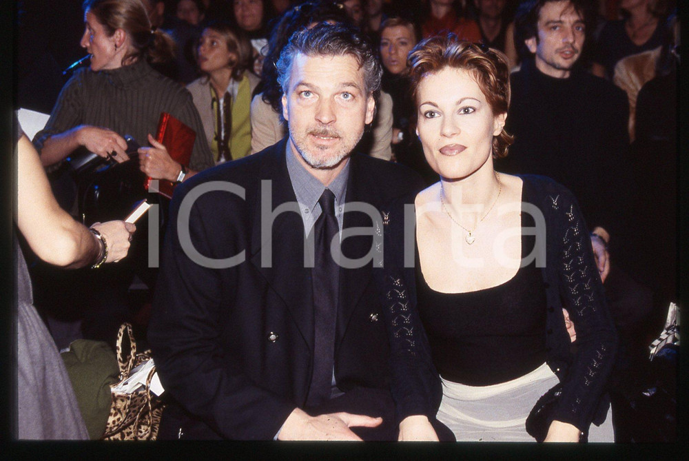 35mm vintage slide* 1999 MILANO Stefano TACCONI Laura SPERANZA Sfilata CAVALLI 3