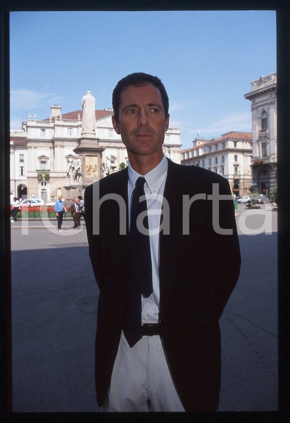 35mm vintage slide* 2000 MILANO Francesco DE ANGELIS in Piazza della Scala (6)