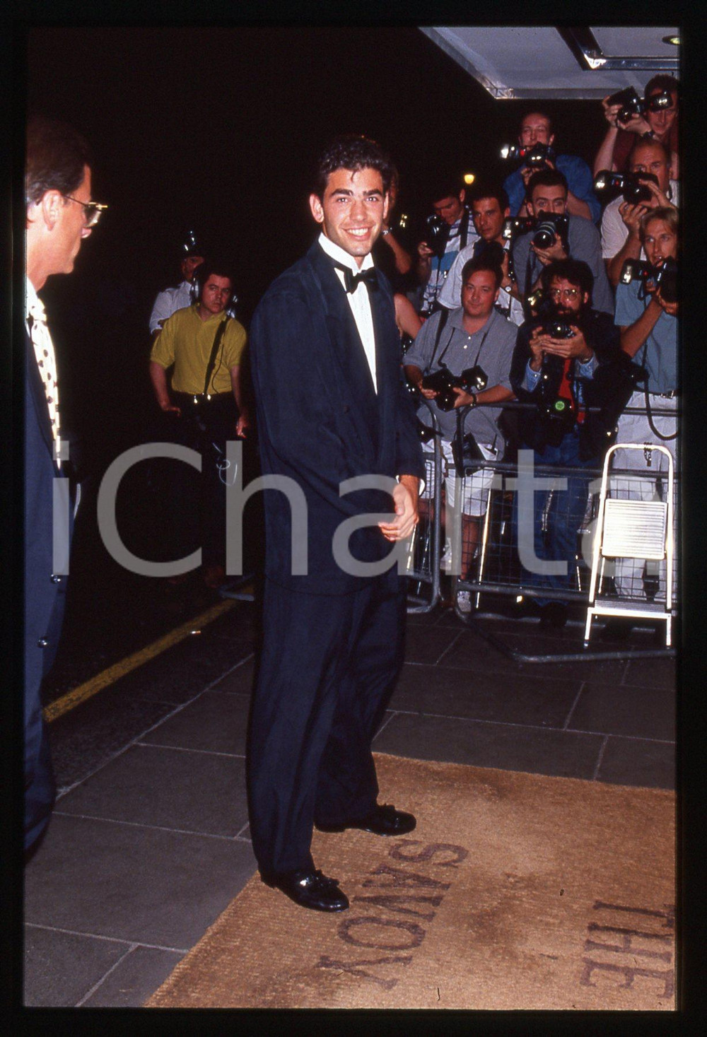 35mm vintage slide* 1994 LONDRA Hotel SAVOY - Pete SAMPRAS Ritratto del tennista