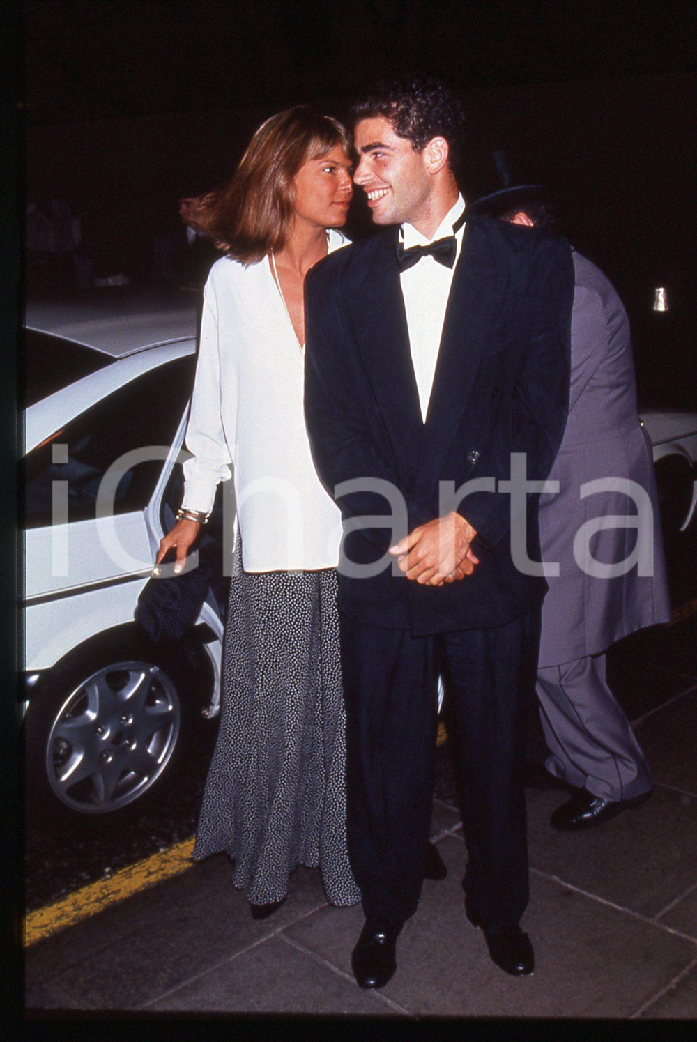 35mm vintage slide* 1994 LONDRA Hotel SAVOY - Pete SAMPRAS e Delaina MULCAHY (2)