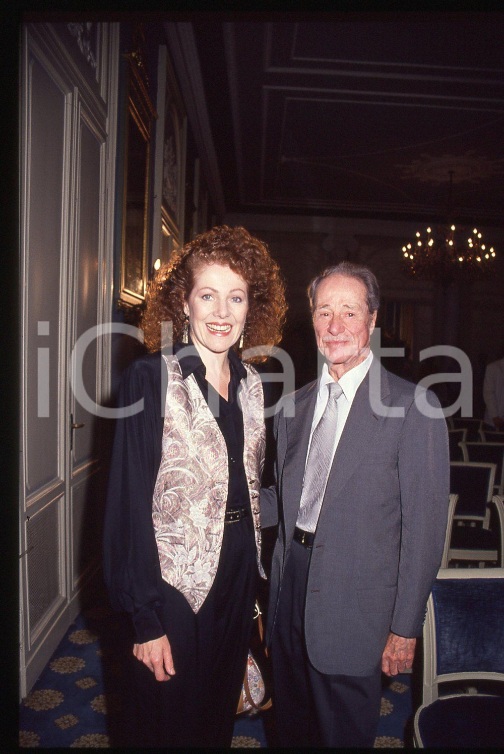 35mm vintage slide* 1990 CERNOBBIO - VILLA D'ESTE Don AMECHE e Lynn REDGRAVE