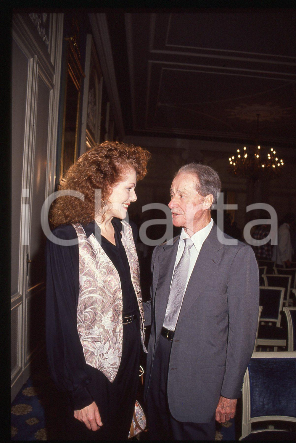 35mm vintage slide* 1990 CERNOBBIO - VILLA D'ESTE Don AMECHE e Lynn REDGRAVE (4)