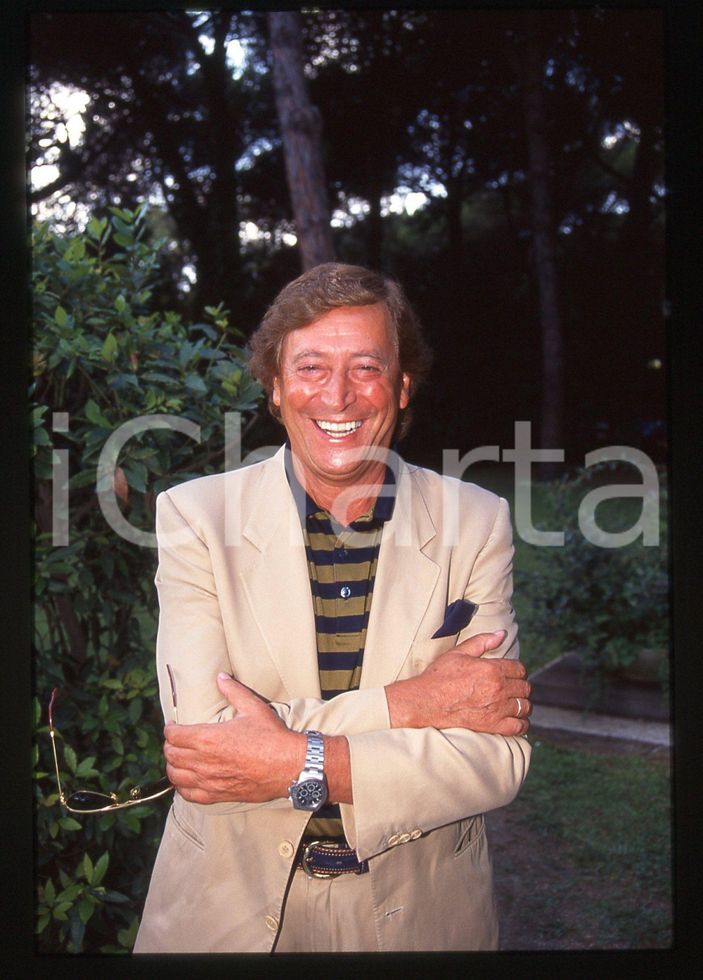 35mm vintage slide* 1990 ca COSTUME Guido ANGELI Ritratto del presentatore (10)