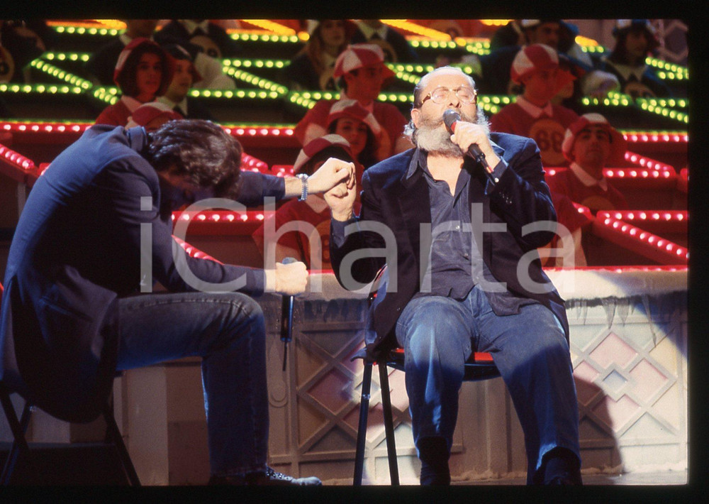 35mm vintage slide* 1993 SANREMO Massimo e Domenico MODUGNO cantano DELFINI (11)