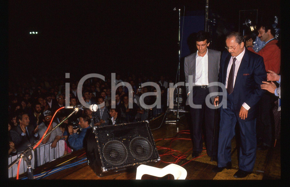 35mm vintage slide* 1989 MILANO Domenico MODUGNO Giovanni NEGRI convegno PSDI 4