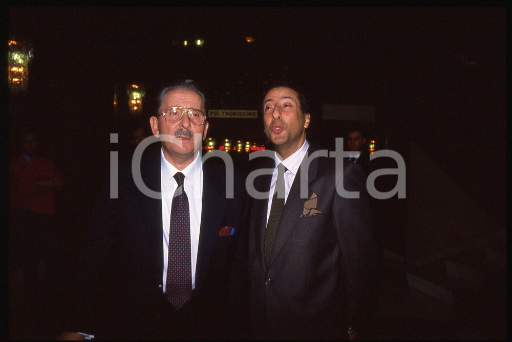 35mm vintage slide* 1989 FESTIVAL SANREMO Domenico MODUGNO Adriano ARAGOZZINI 3