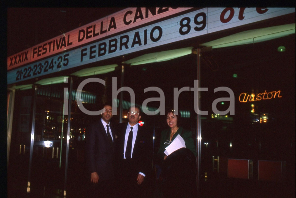 35mm vintage slide* 1989 FESTIVAL SANREMO Domenico MODUGNO Adriano ARAGOZZINI 5