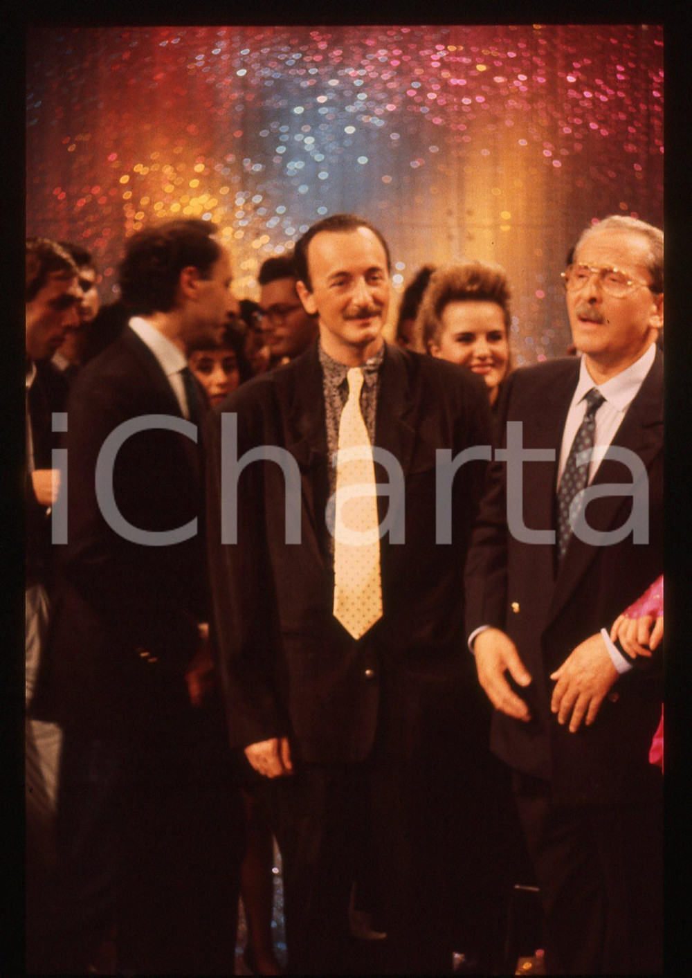 35mm vintage slide* 1988 RAI 2 - Domenico MODUGNO a CHI TIRIAMO IN BALLO? (3)
