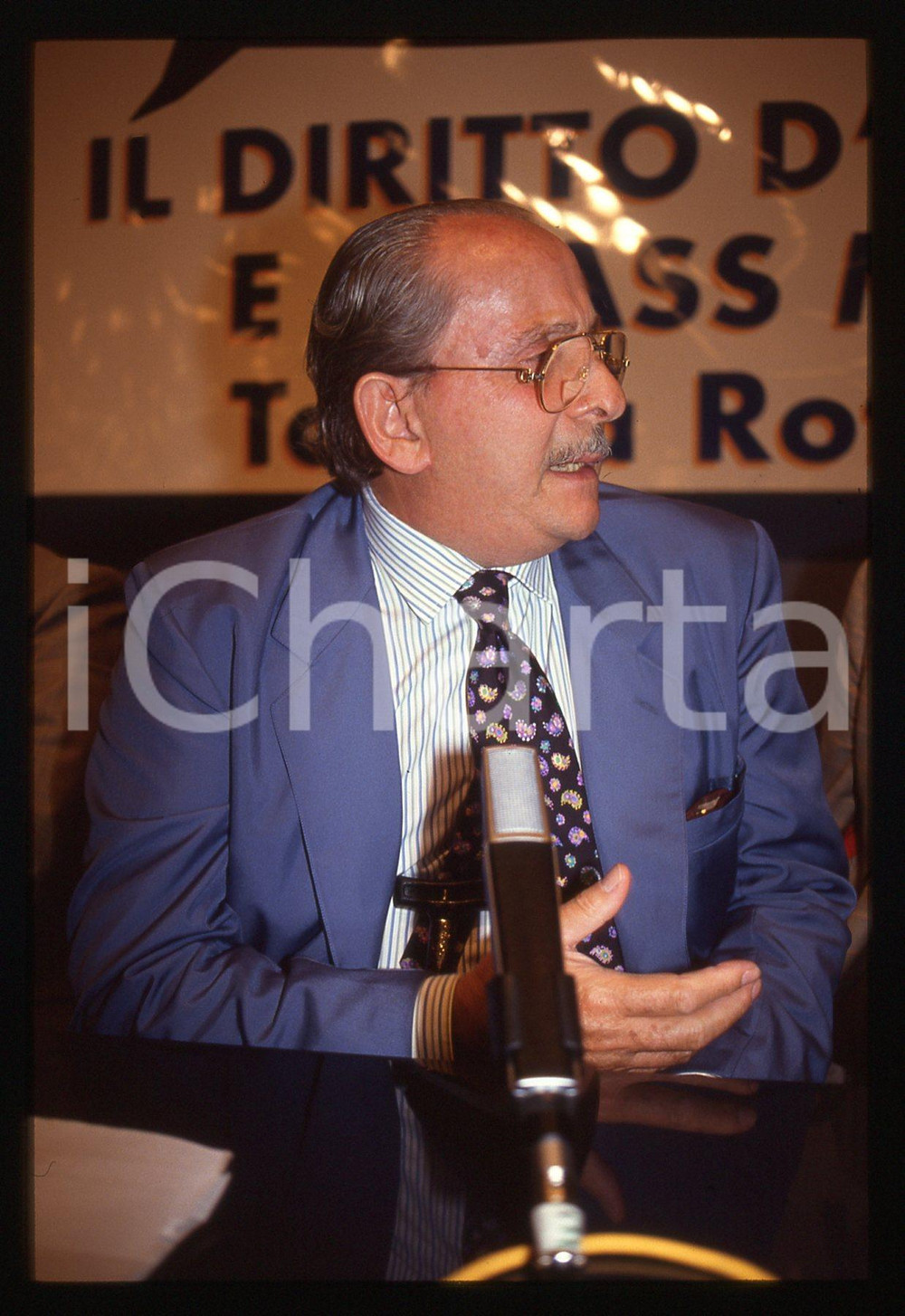 35mm vintage slide* 1992 SAINT VINCENT Domenico MODUGNO a tavola rotonda SNAC 14