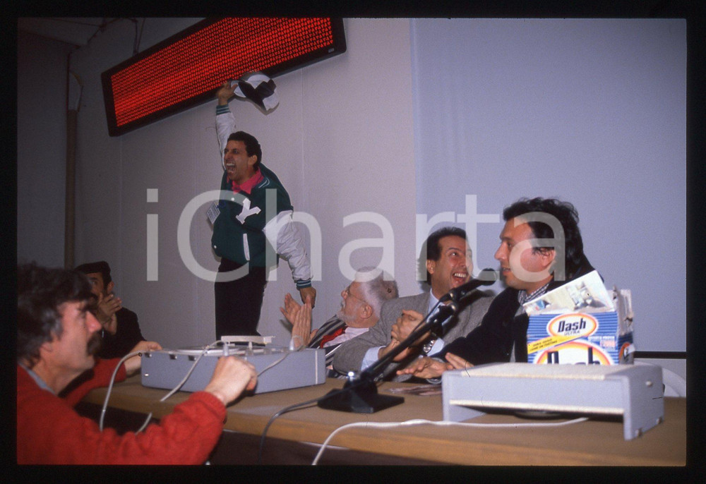 35mm vintage slide* 1990 SANREMO - SCIAMPI Mimmo SANTONASTASO Piero CHIAMBRETTI