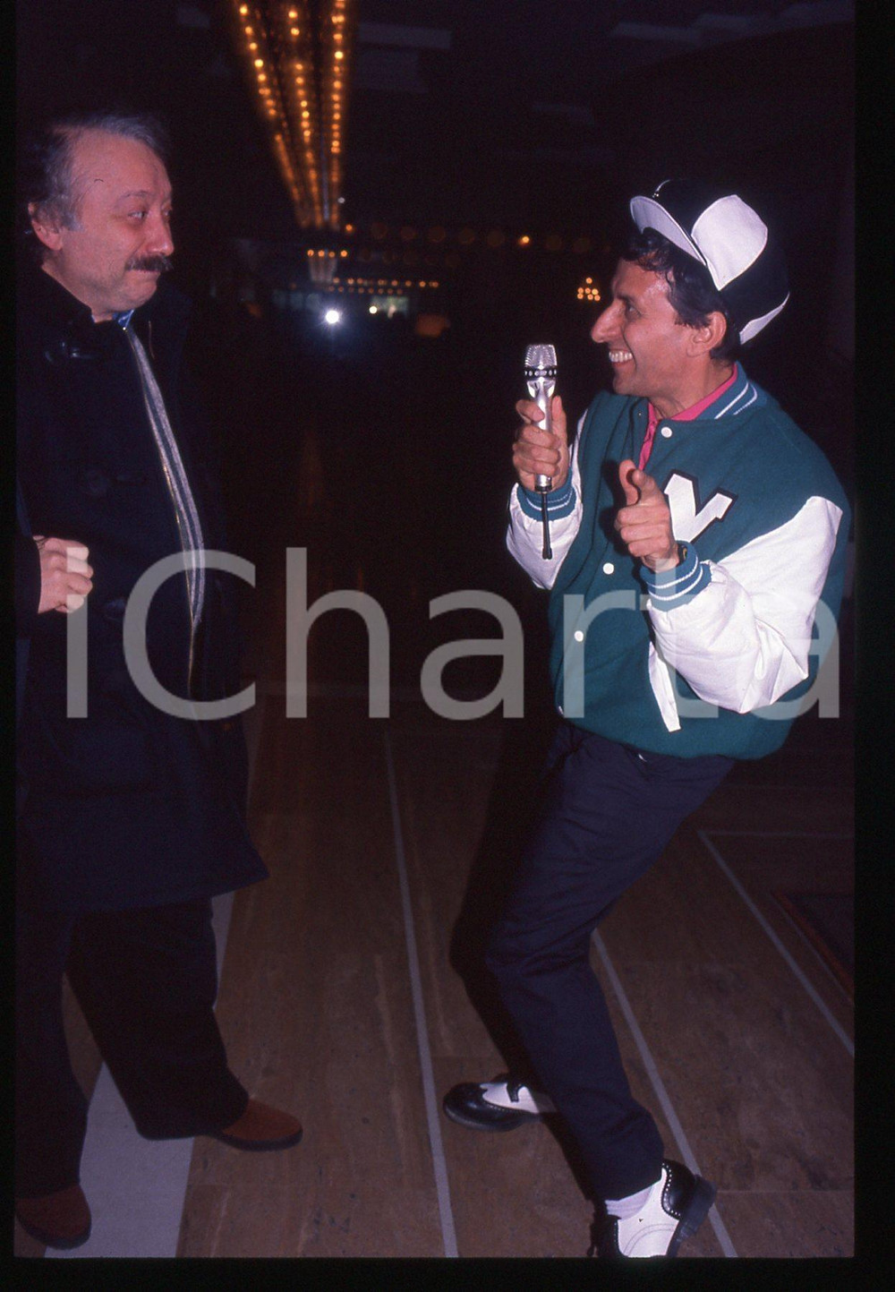 35mm vintage slide* 1990 SANREMO - SCIAMPI Mimmo SANTONASTASO e Gianni MINÀ