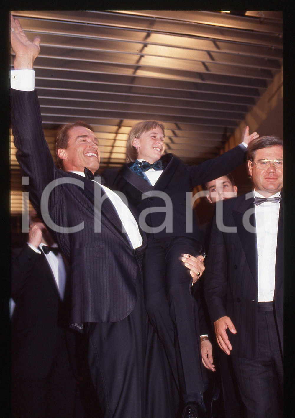 35mm vintage slide* 1993 FESTIVAL CANNES Arnold SCHWARZENEGGER Austin O'BRIEN 29