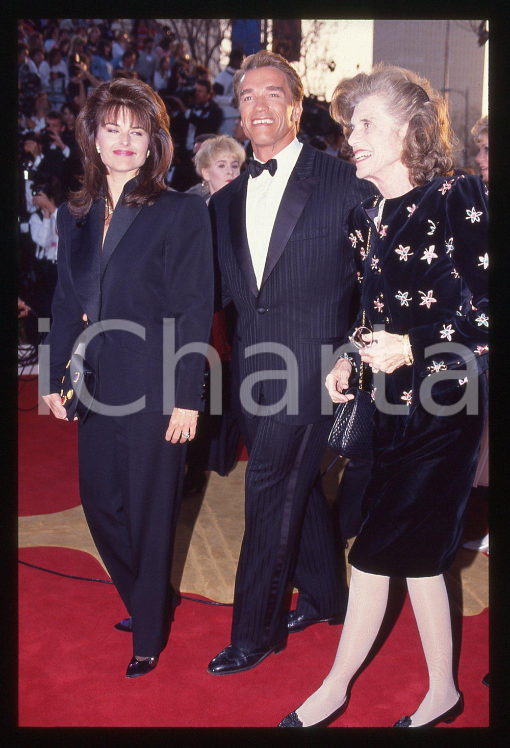 35mm vintage slide* 1990 ca COSTUME - Arnold SCHWARZENEGGER e Maria SHRIVER