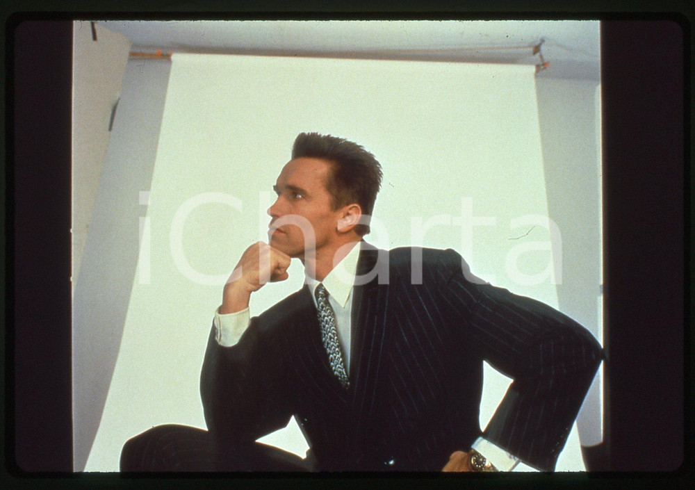 35mm vintage slide* 1985 ca COSTUME Arnold SCHWARZENEGGER Ritratto dell'attore 6