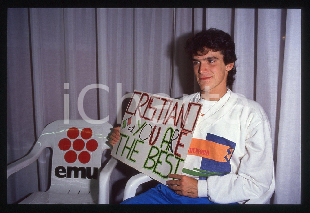 35mm vintage slide* 1990 ca TENNIS - Cristiano CARATTI Ritratto del tennista (3)