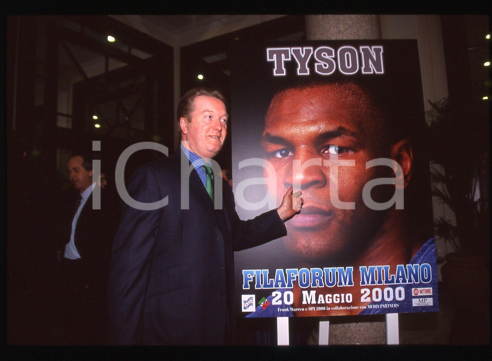 35mm vintage slide* 2000 MILANO Frank WARREN promuove incontro boxe Mike TYSON 5