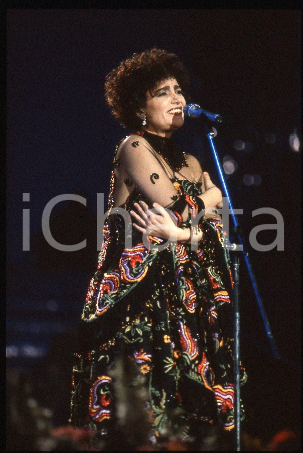 35mm vintage slide* 1990 FESTIVAL SANREMO Mia MARTINI - LA NEVICATA DEL '56 (13)