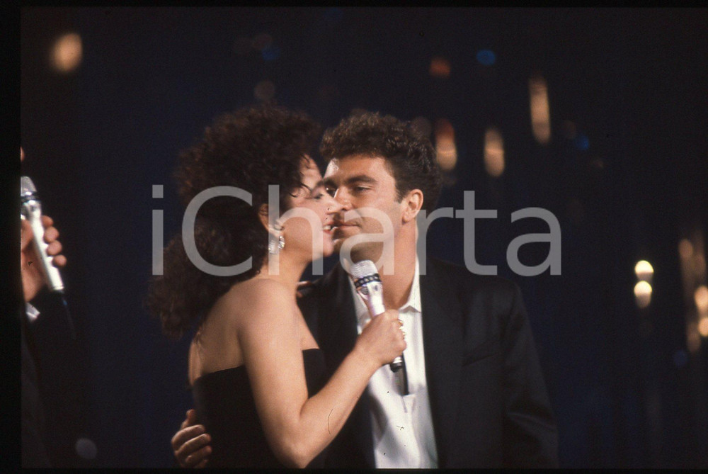 35mm vintage slide* 1990 FESTIVAL SANREMO - Manuel MIJARES e Mia MARTINI