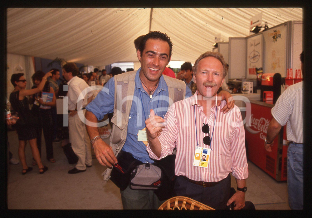 35mm vintage slide* 1994 NAPOLI G7 Giornalista BARISON al Napoli Summit '94