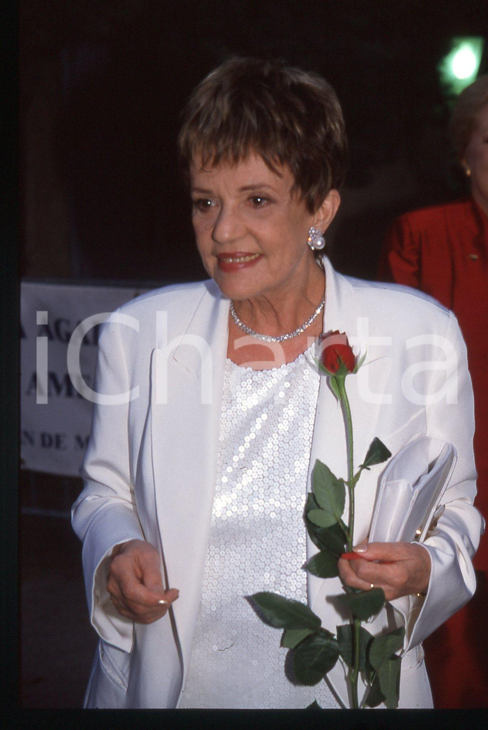 35mm vintage slide* 1998 MOUGINS Jeanne MOREAU AmfAR Cinema against AIDS Gala 2