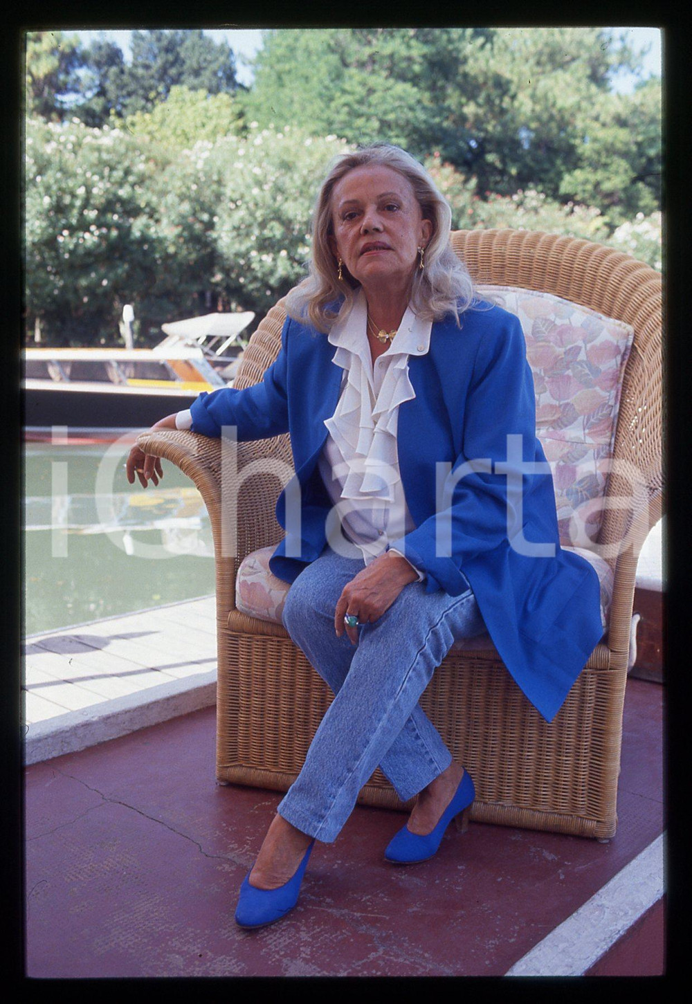 35mm vintage slide* 1992 FESTIVAL VENEZIA Jeanne MOREAU Ritratto dell'attrice 2