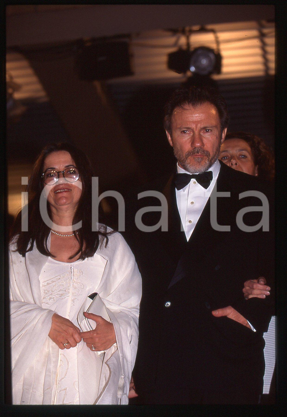 35mm vintage slide* 1995 FESTIVAL CANNES - Harvey KEITEL Eleni KARAINDROU (2)