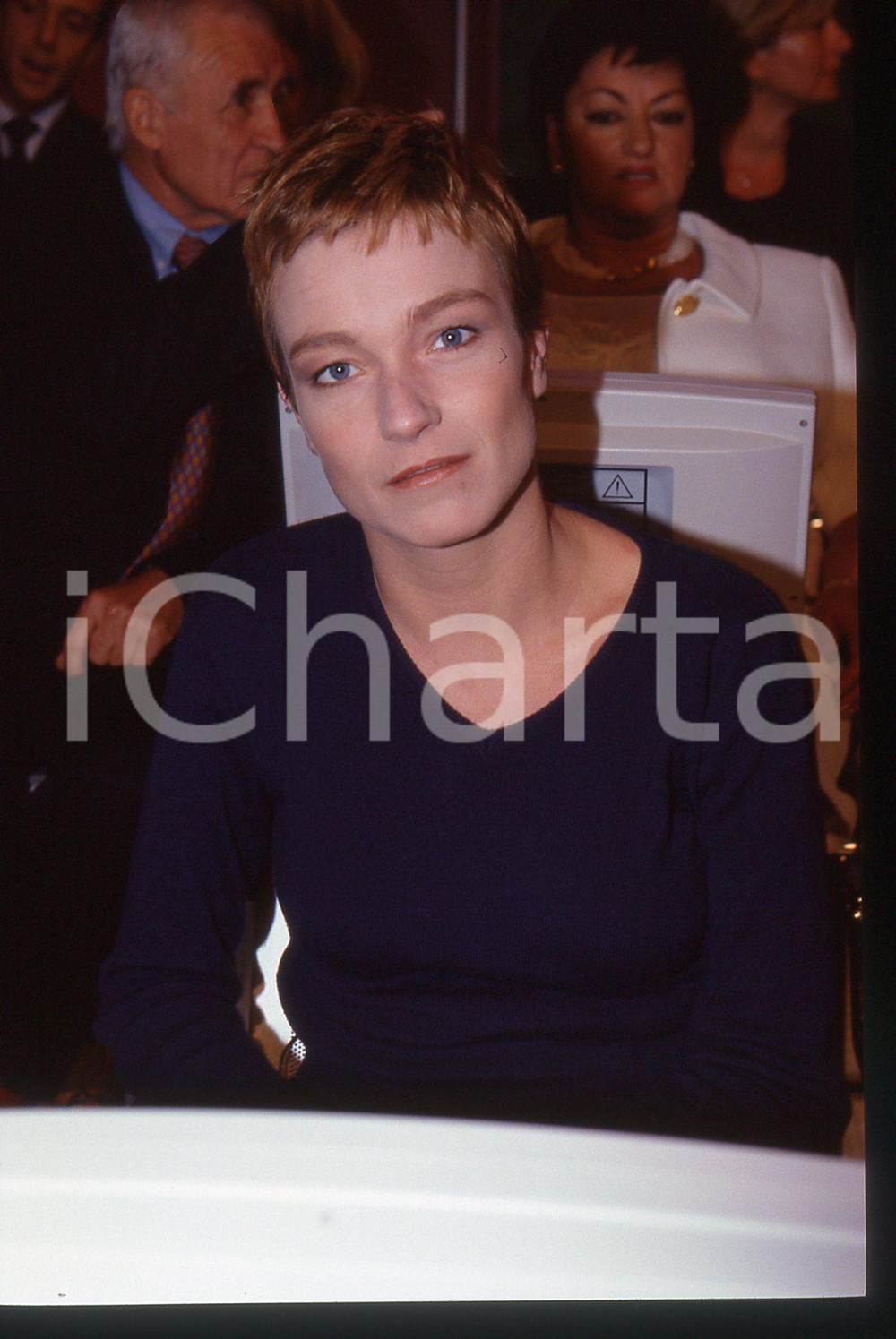 35mm vintage slide* 1997 RAI 3 Stefania ROCCA ospite a QUELLI CHE IL CALCIO (2)