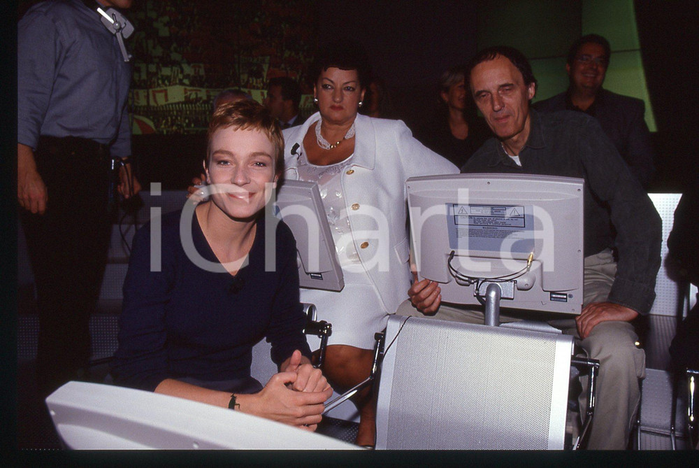 35mm vintage slide* 1997 RAI 3 Stefania ROCCA Dario ARGENTO QUELLI CHE IL CALCIO