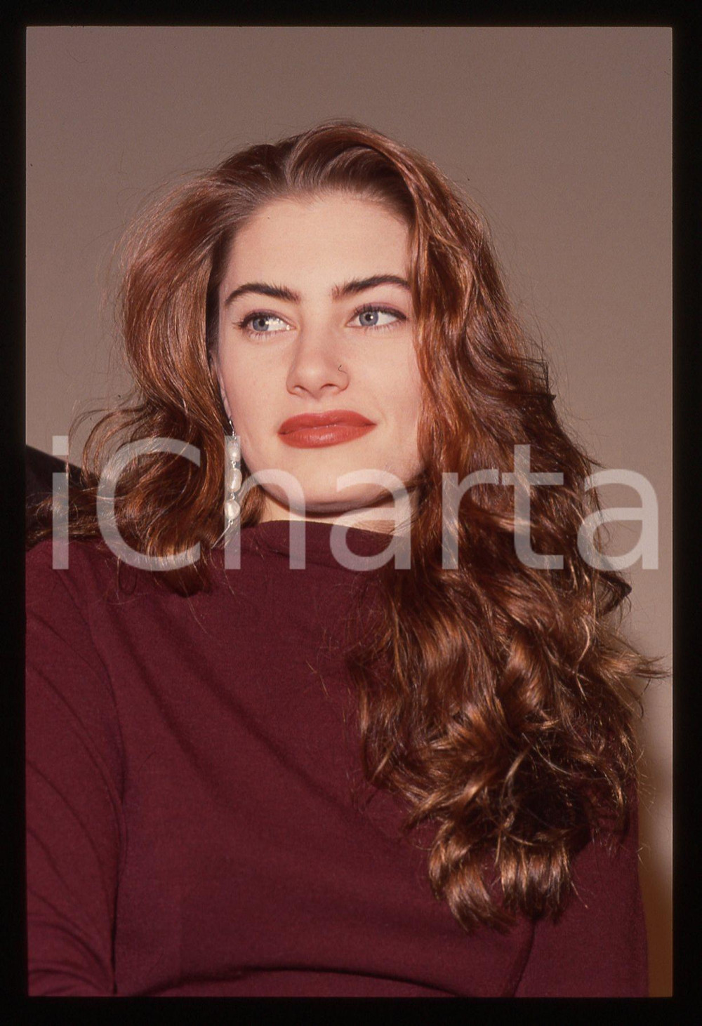 35mm vintage slide* 1991 MILANO - Amick MADCHEN posa per Photocall TWIN PEAKS 5