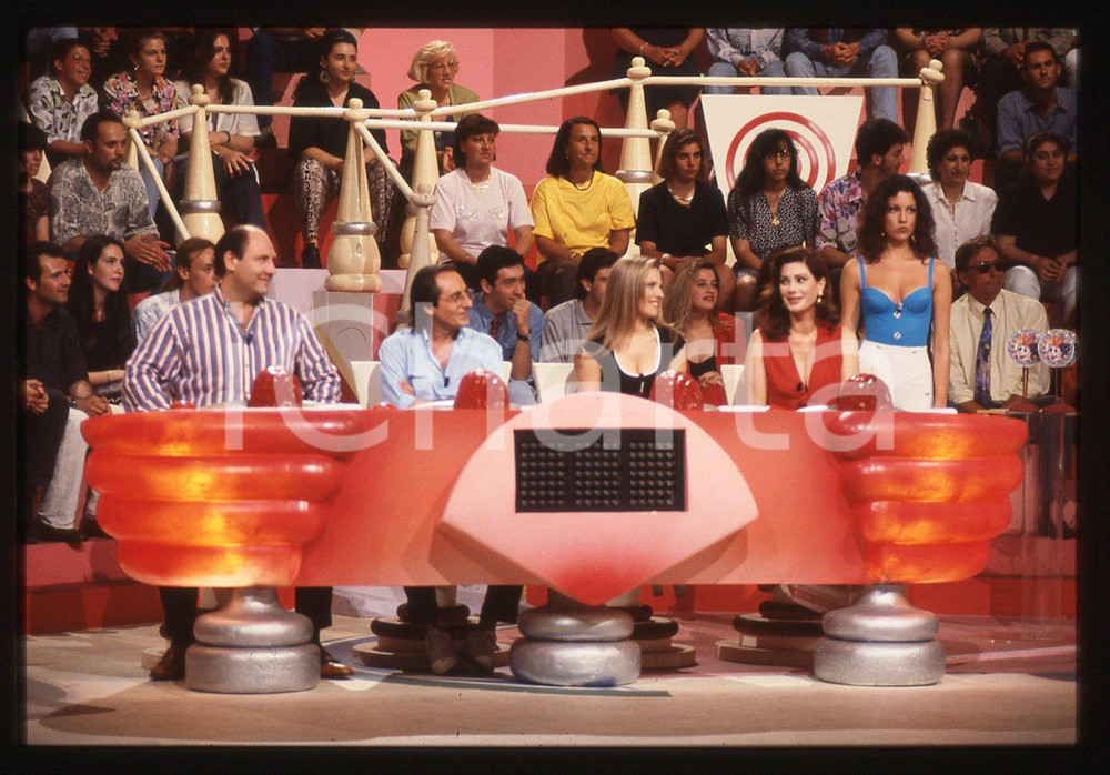 35mm vintage slide* 1995 CANALE 5 Edwige FENECH Laura FREDDI Nino FORMICOLA (2)