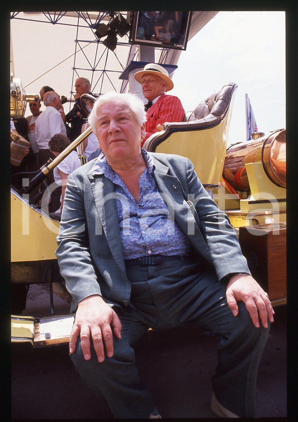 Fotografia d epoca originale 35mm vintage slide 1989 FESTIVAL CANNES  Peter USTINOV 3 1