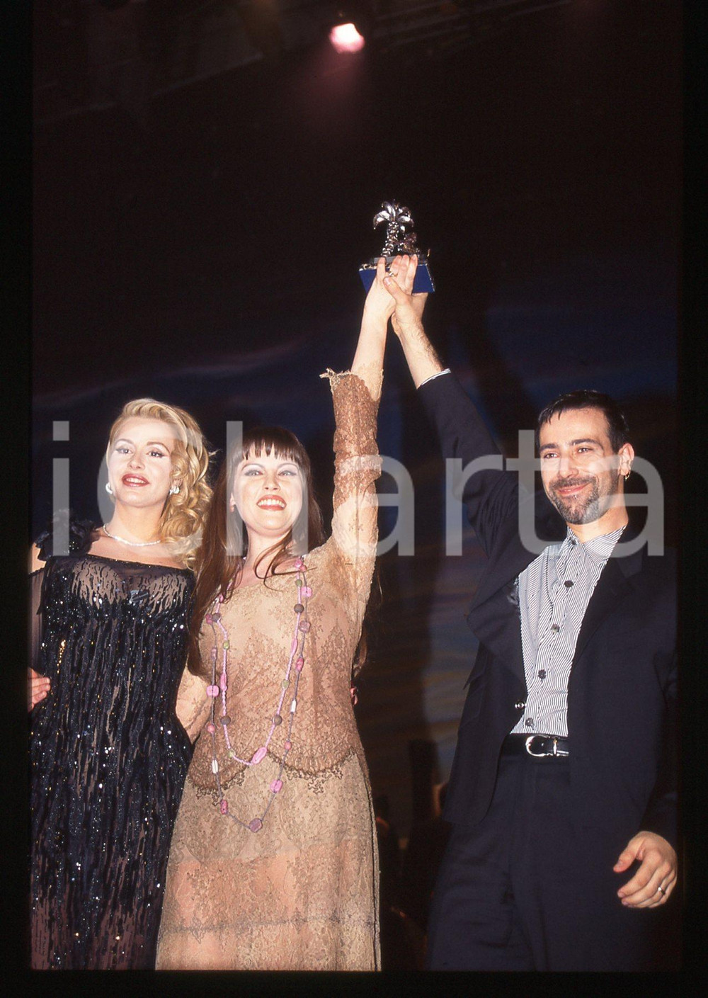 35mm vintage slide* 1997 FESTIVAL SANREMO - Valeria MARINI e i JALISSE