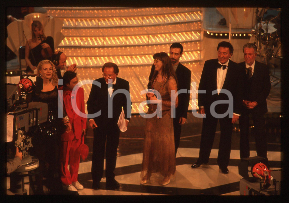 35mm vintage slide* 1997 FESTIVAL SANREMO - Piero CHIAMBRETTI e Mike BONGIORNO