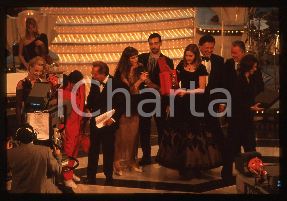 35mm vintage slide* 1997 FESTIVAL SANREMO - Piero CHIAMBRETTI e Mike BONGIORNO 4