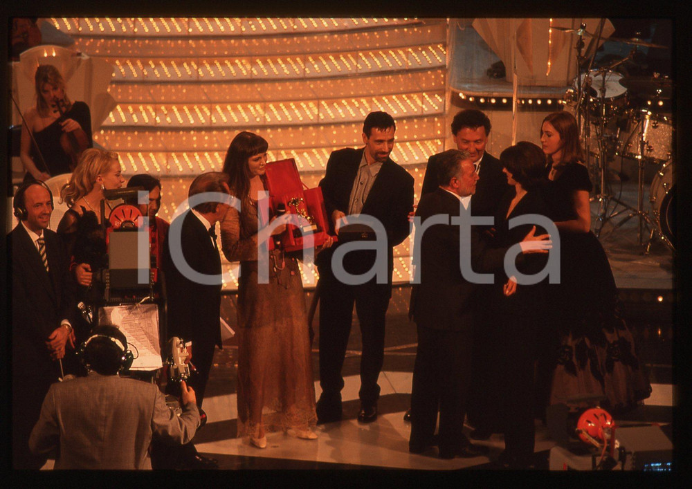 35mm vintage slide* 1997 FESTIVAL SANREMO - Piero CHIAMBRETTI e Mike BONGIORNO 5
