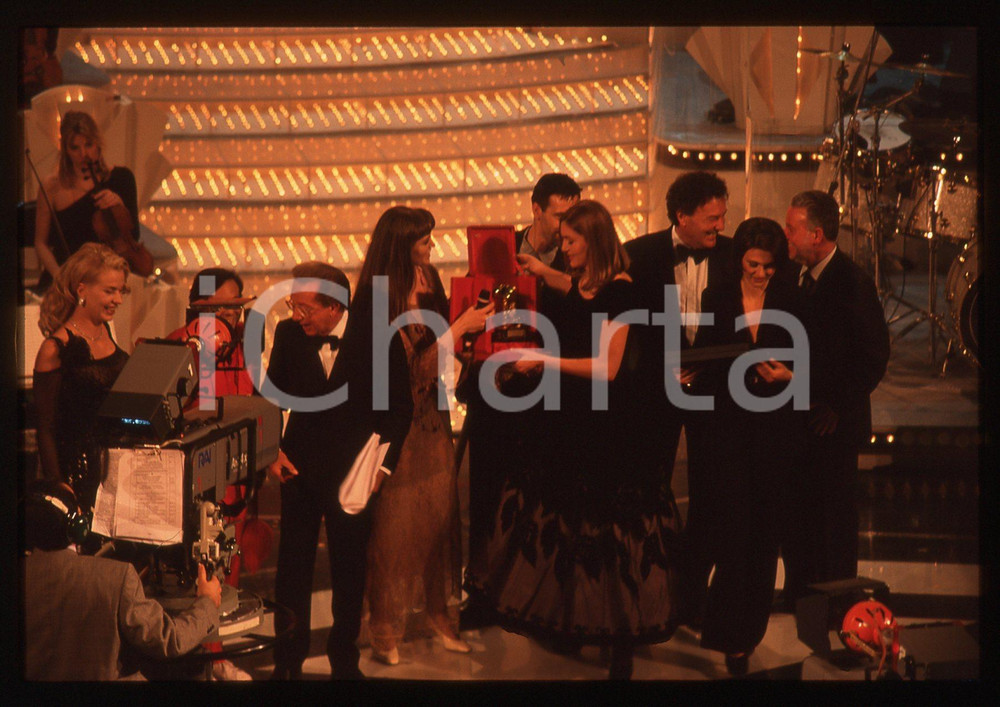 35mm vintage slide* 1997 FESTIVAL SANREMO - Piero CHIAMBRETTI e Mike BONGIORNO 6