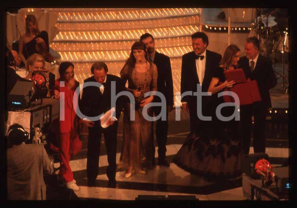 35mm vintage slide* 1997 FESTIVAL SANREMO - Piero CHIAMBRETTI e Mike BONGIORNO 8