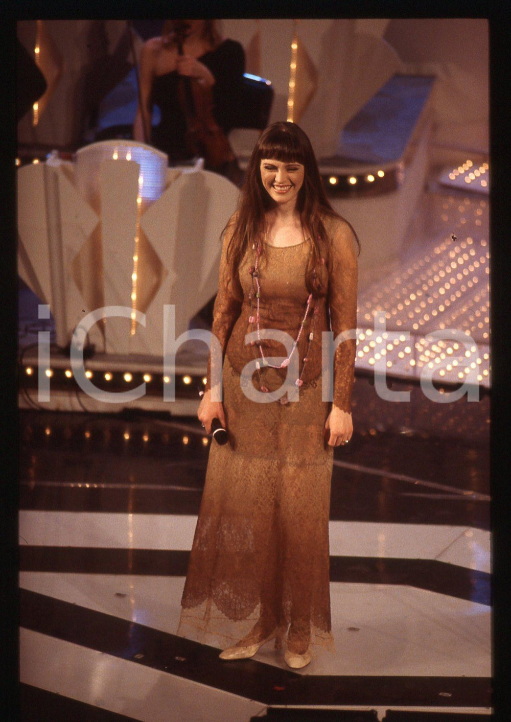35mm vintage slide* 1997 FESTIVAL SANREMO - Alessandra DRUSIAN dei JALISSE (21)