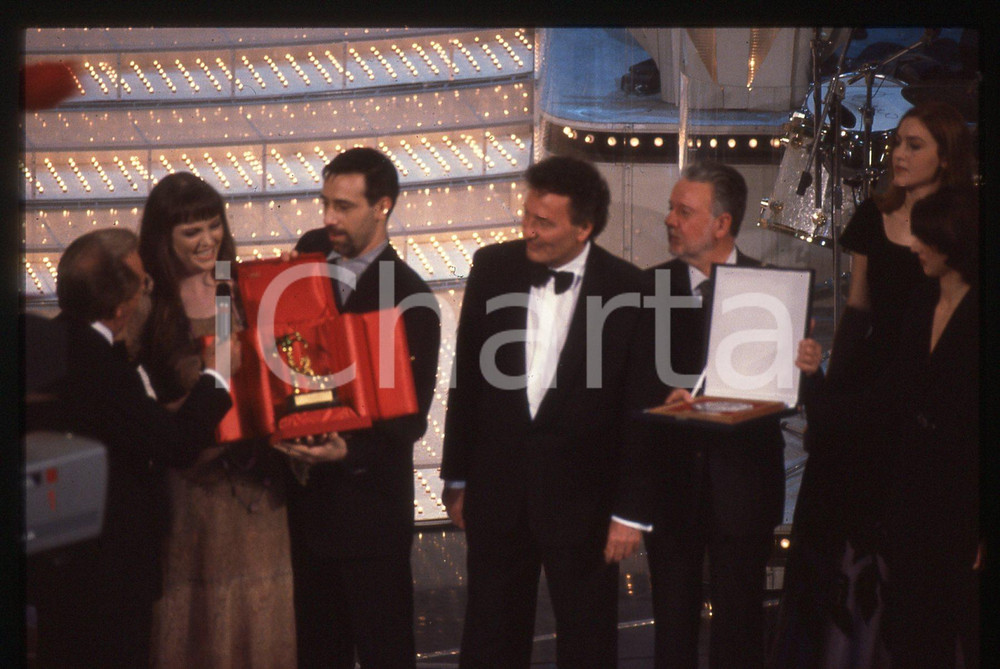 35mm vintage slide* 1997 FESTIVAL SANREMO - Mike BONGIORNO e i JALISSE