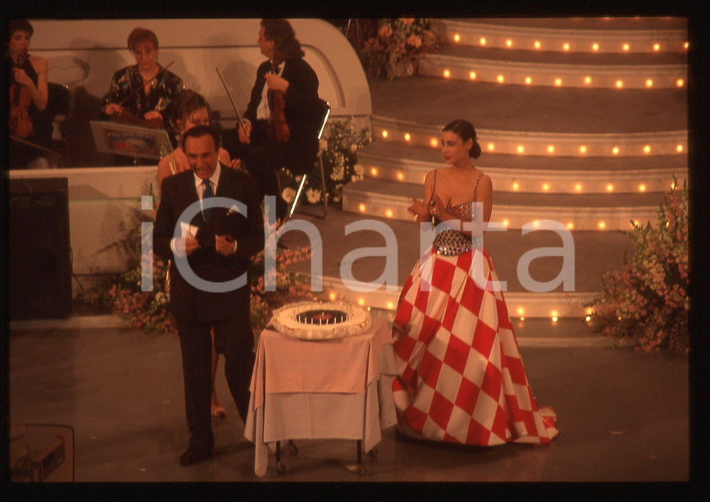 35mm vintage slide* 1995 FESTIVAL SANREMO - Anna FALCHI Claudia KOLL Pippo BAUDO