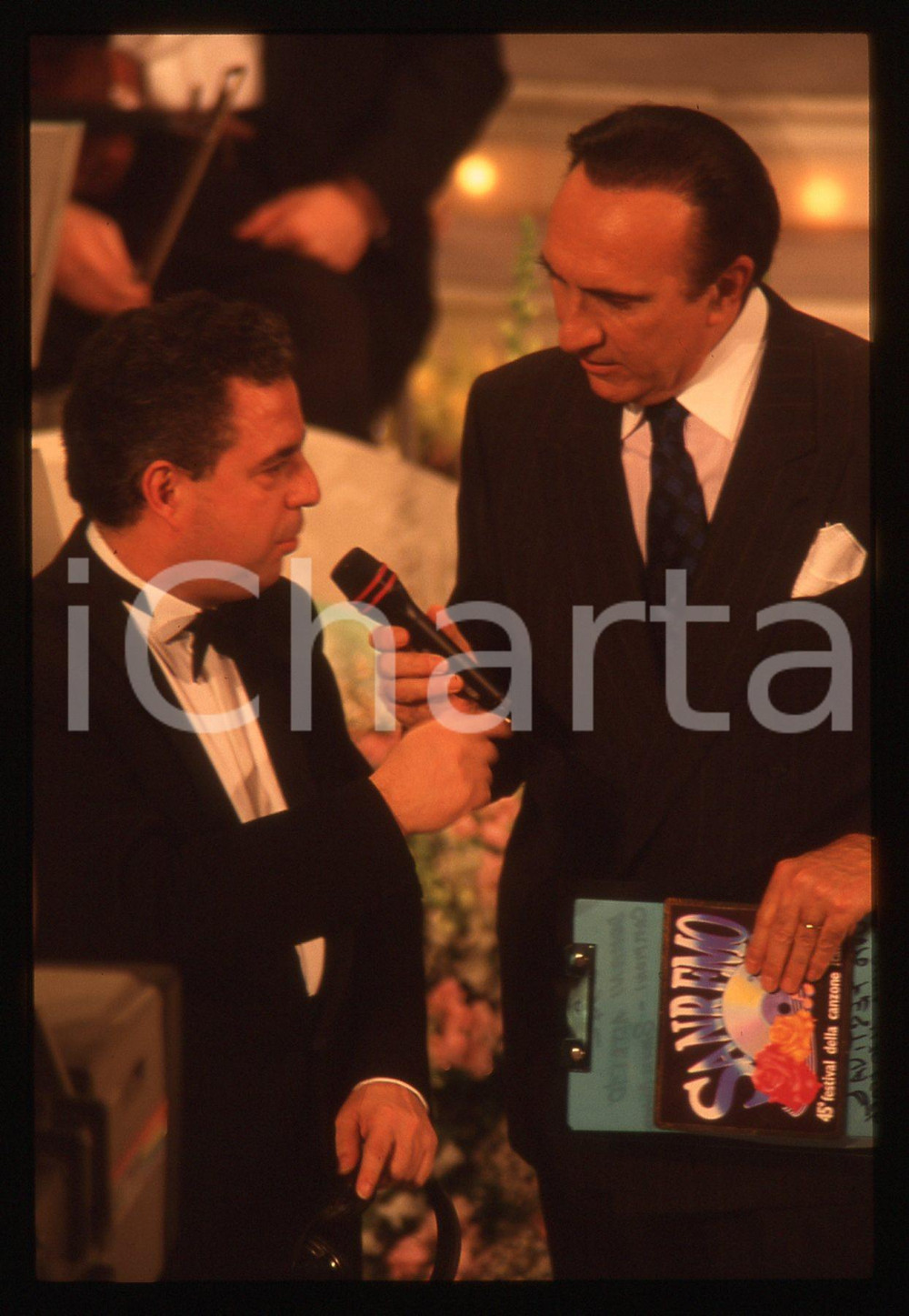 35mm vintage slide* 1995 FESTIVAL SANREMO - Pippo BAUDO (2)