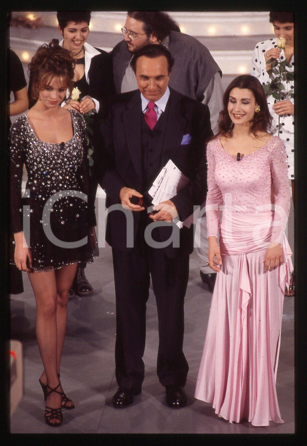 35mm vintage slide*1995 FESTIVAL SANREMO Anna FALCHI Claudia KOLL Pippo BAUDO 13