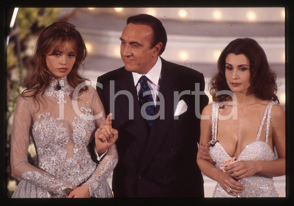 35mm vintage slide*1995 FESTIVAL SANREMO Anna FALCHI Claudia KOLL Pippo BAUDO 19