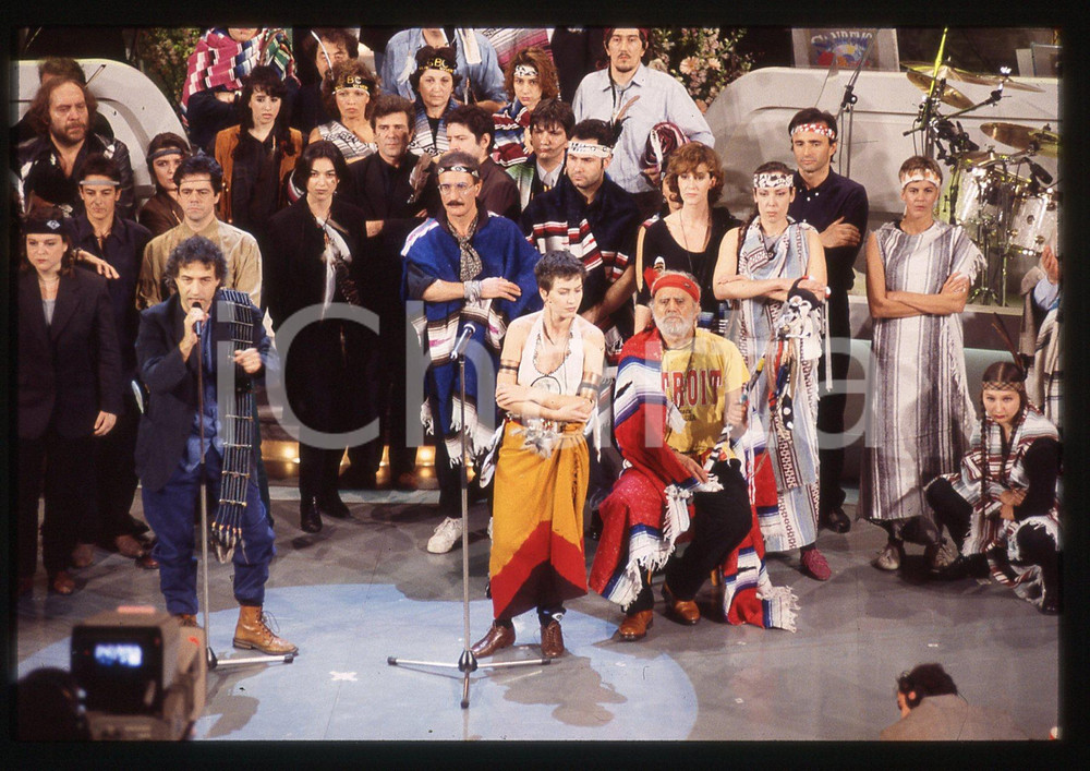 35mm vintage slide* 1995 FESTIVAL SANREMO Sabina GUZZANTI e LA RISERVA INDIANA 6