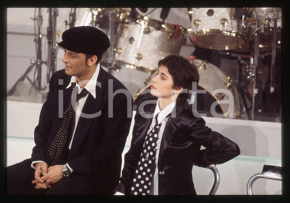 35mm vintage slide* 1995 FESTIVAL SANREMO - GIORGIA e FIORELLO