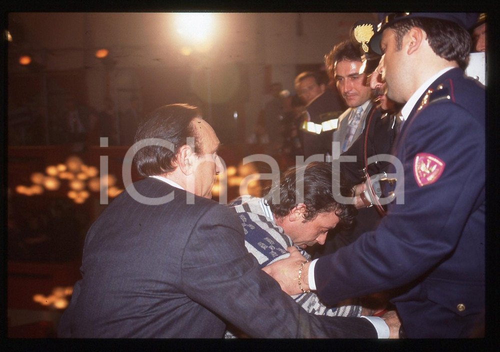 35mm vintage slide* 1995 FESTIVAL SANREMO - Giuseppe PAGANO e Pippo BAUDO (3)