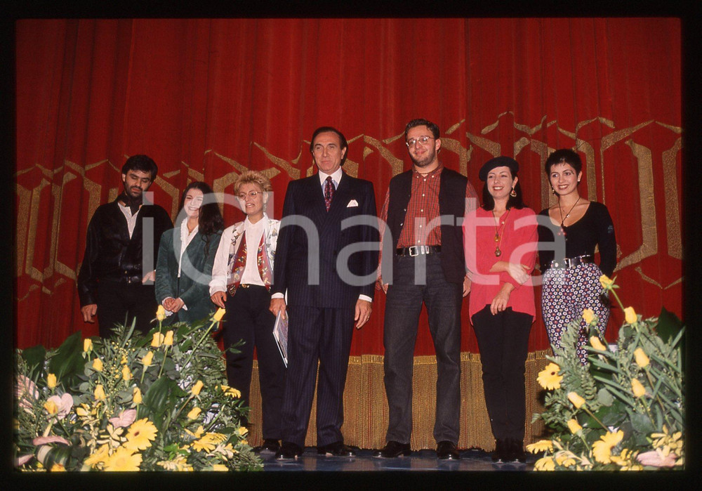 35mm vintage slide*1994 FESTIVAL SANREMO Giò DI TONNO Andrea BOCELLI Pippo BAUDO